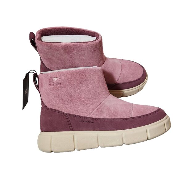 Sorel Youth Explorer III Slip-On Waterproof Boots Size 7 Mauve - Picture 1 of 12